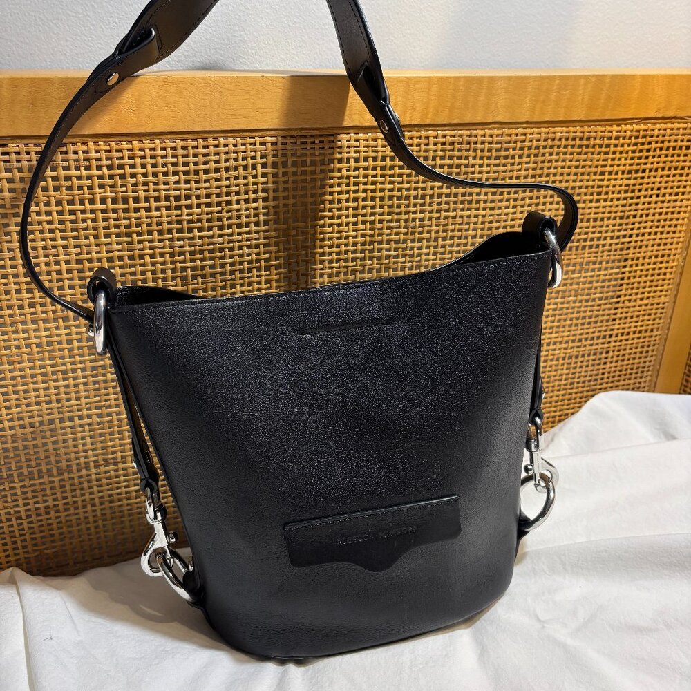 Rebecca Minkoff Small Utility Convertible Bucket Bag in Black